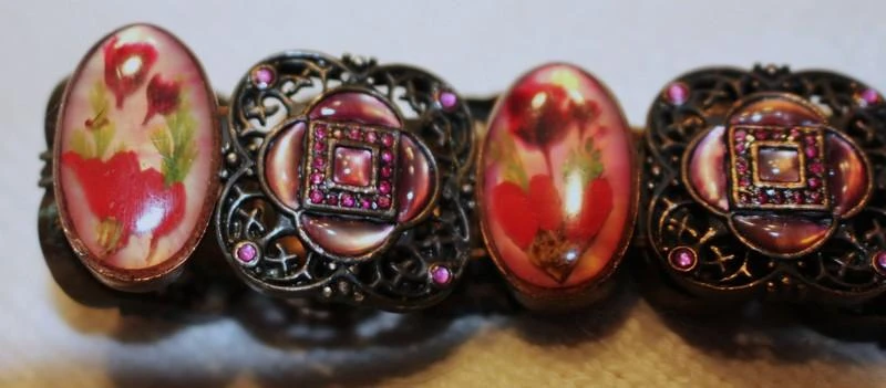 #Vintage resine bloemen armband – photo 8
